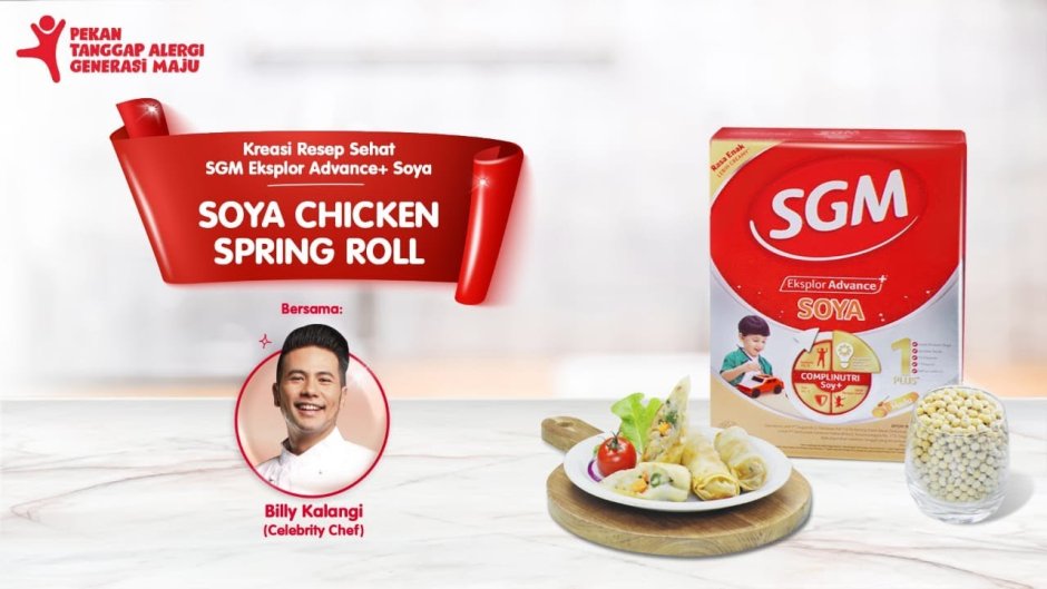 Kreasi Resep Sehat SGM Eksplor Advance+ Soya - Soya Chicken Spring Roll