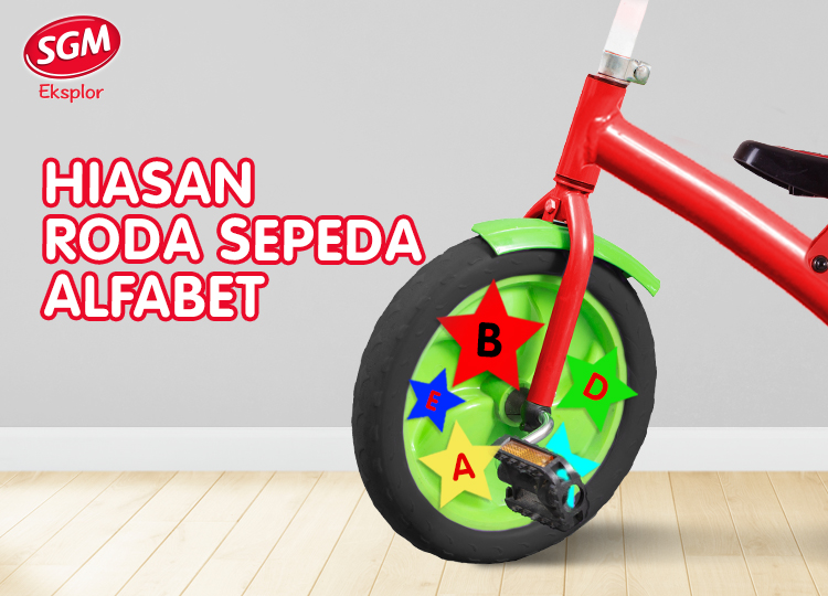 Hiasan Roda Sepeda Alfabet